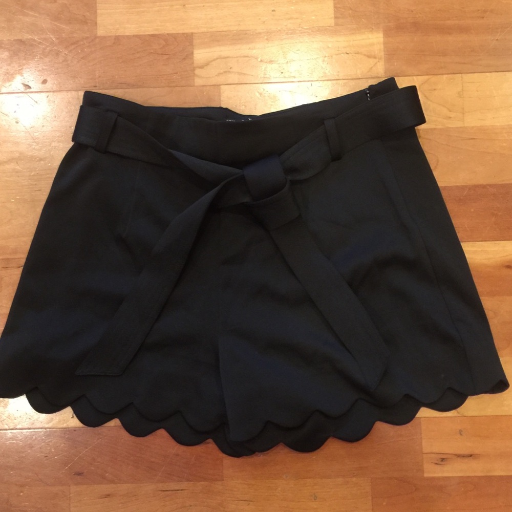 Black Satin Shorts